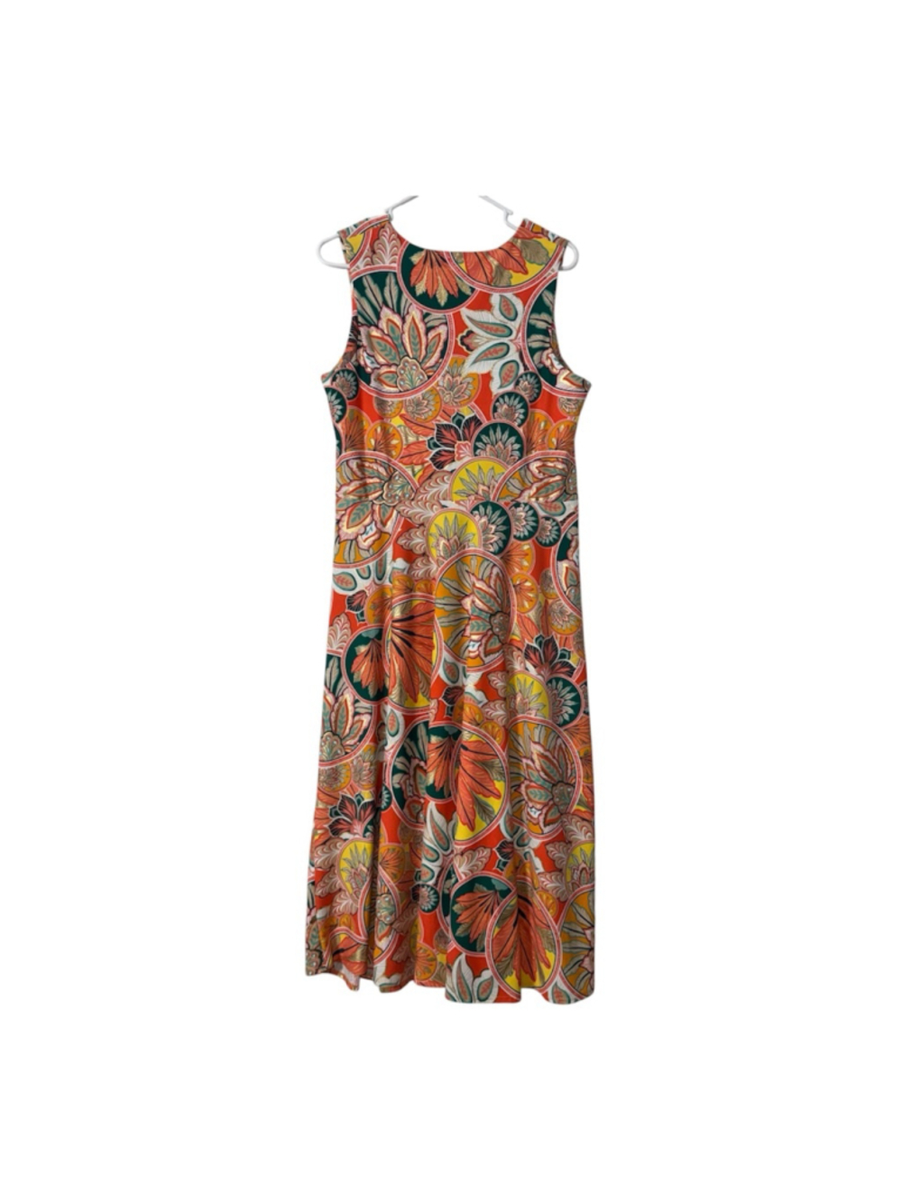 Jude Connally Easton Jude Cloth In Stained Glass Coral Gold Maxi Dress Large - Picture 3 of 12